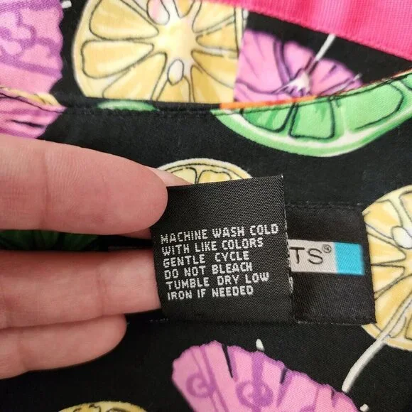 Vintage Requirements Cocktail Umbrella Lemon Lime Novelty Fit Flare Dress 8/S - Picture 8 of 11